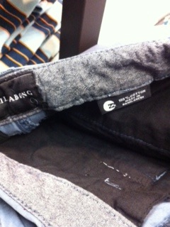 Billabong men's shorts, Made in Bangladesh